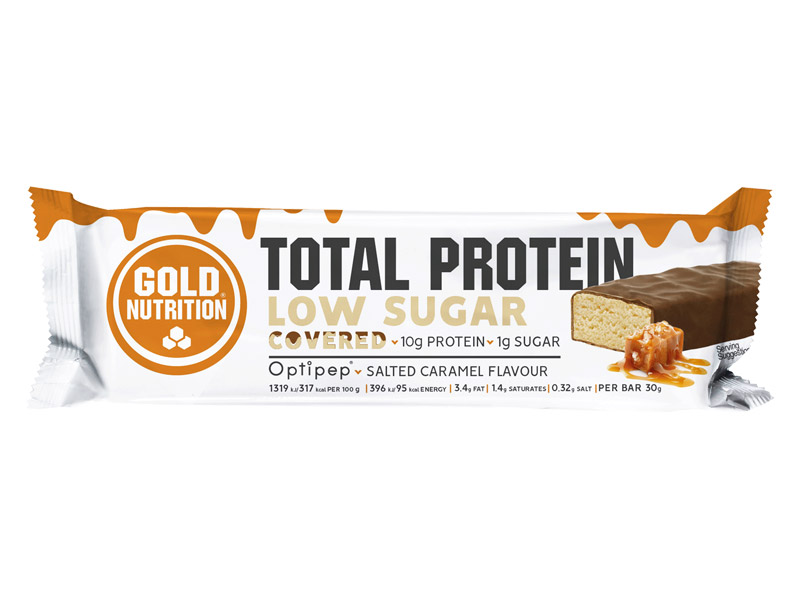 Total Protein Low Sugar Covered slaný karamel - vysokoproteinová tyčinka | LowSugar