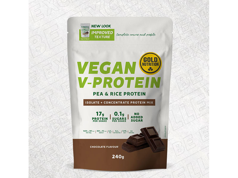 V-PROTEIN čokoláda 240 g - rostlinný protein, ochrana svalů | Proteiny - 2