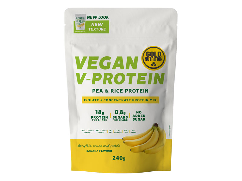 V-PROTEIN banán 240 g - rostlinný protein, ochrana svalů