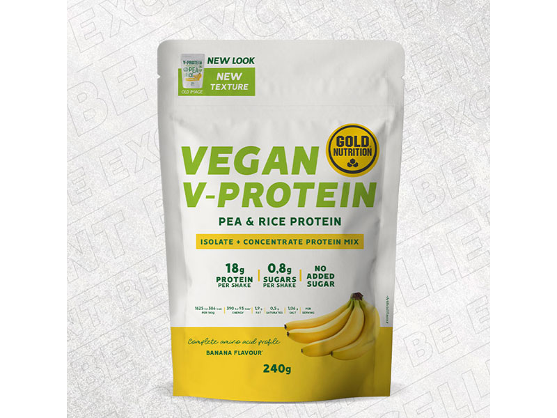 V-PROTEIN banán 240 g - rostlinný protein, ochrana svalů | Zdravá výživa - 2