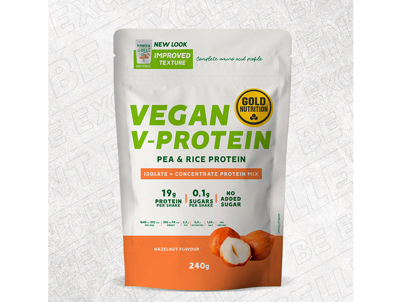V-PROTEIN lískový ořech 240 g - rostlinný protein, ochrana svalů | Zdravá výživa - 2