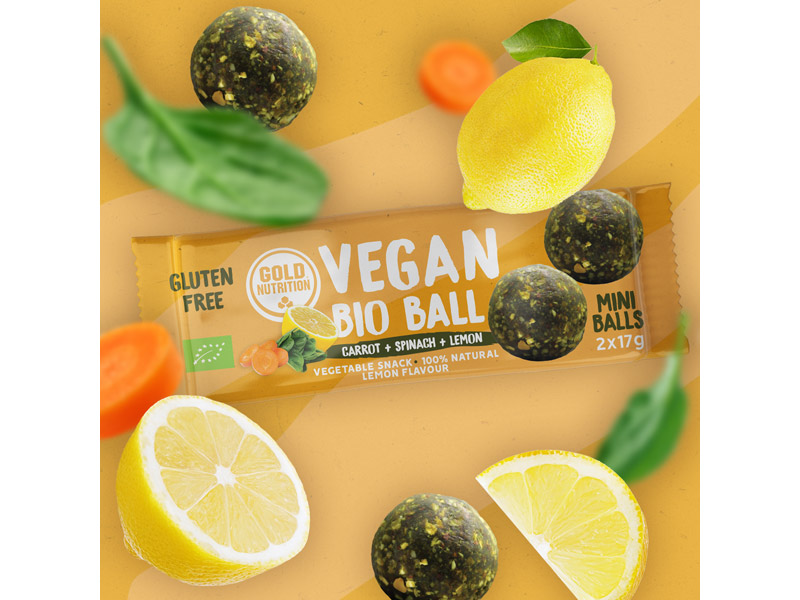 VEGAN BIO BALL s příchutí citrónu, špenátu a mrkve | Energie - 2