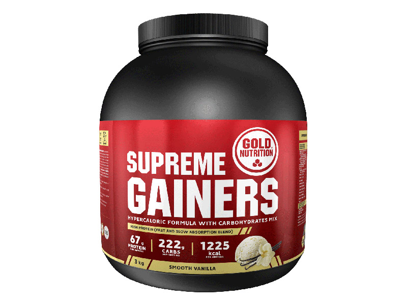 SUPREME GAINERS vanilka 3 kg - vysokokalorický nápoj k nárůstu svalové hmoty | Proteiny