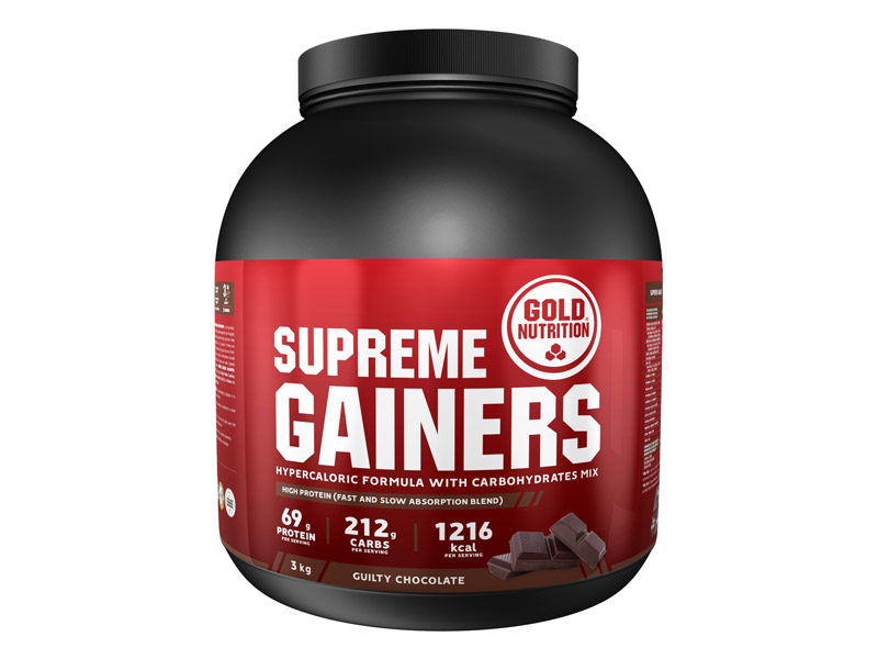 SUPREME GAINERS čokoláda 3 kg - vysokokalorický nápoj k nárůstu svalové hmoty | Proteiny - 1
