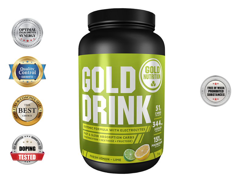 GOLD DRINK limetka 1 KG - hydratační izotonický nápoj | Pitný režim