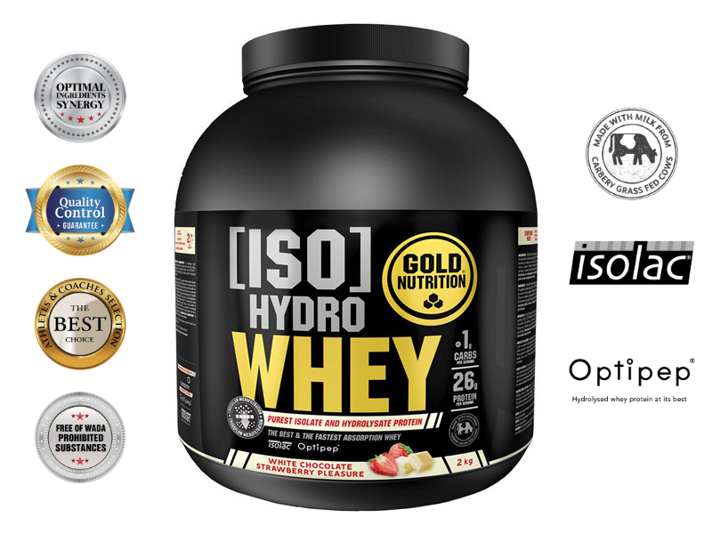ISO HYDRO bílá čokoláda/jahoda 2 kg - ochrana svalů, nízký obsah laktózy | Proteiny - 1