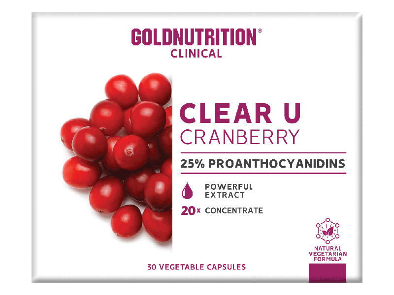 CLEAR-U CRANBERRY 30 kapslí - doplněk s brusinkami pro zdraví močových cest