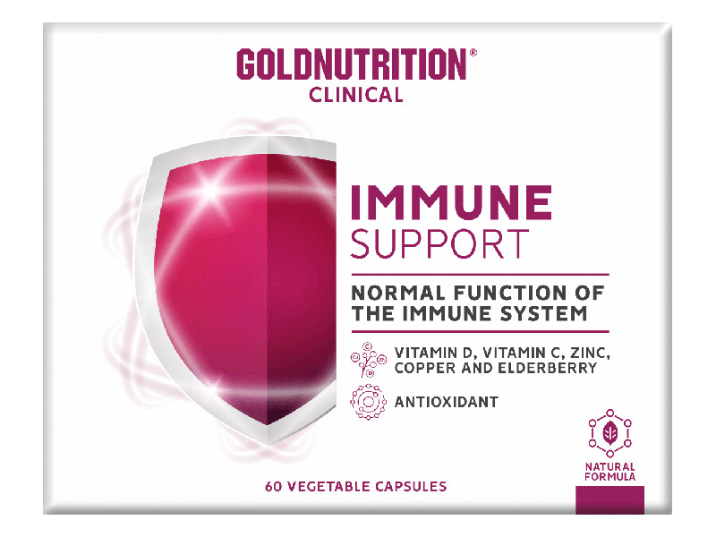 Immune Support 60 kapslí - vitamín D, vitamín C, zinek, měď a bezinka
