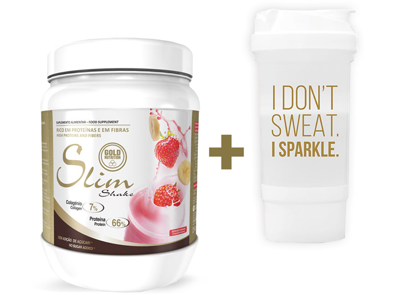 Slim Shake s kolagenem jahoda-banán + Shaker ZDARMA | Výhodné balíčky, dárky